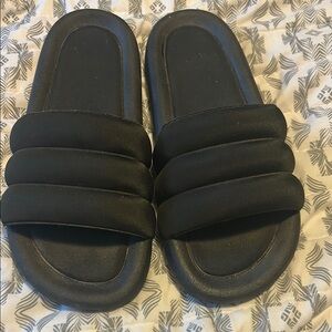 Black Slide Sandals